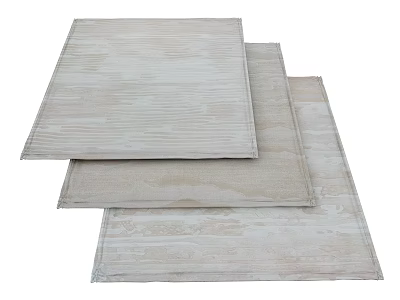 Light Wood Grain Square Rugs with Stacked Texture for Home Decoration 3d model