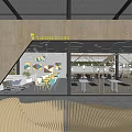Modern Restaurant Interior Design Featuring Wooden Tables Green Plants And Decorative Partition