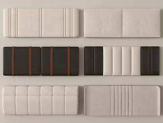Modern Bed Backrest Bedding Headboard 3d model