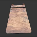 Wooden Casual Chair With Grid Pattern Backrest And Square Seat Design