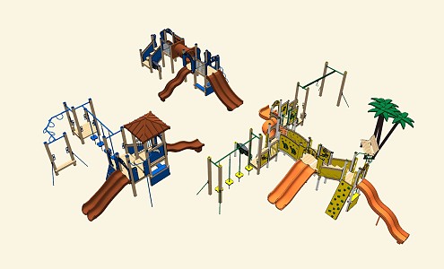 Modern Amusement Park Children's Amusement Facilities 3d model