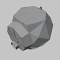 Circular Industrial Viewport Structure With Metal Frame And Geometric Panels