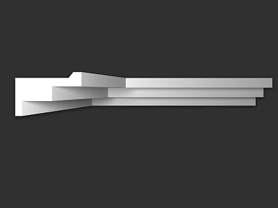 White Stacked Geometric Architectural Component With Minimalist Structural Design Elements 3d model