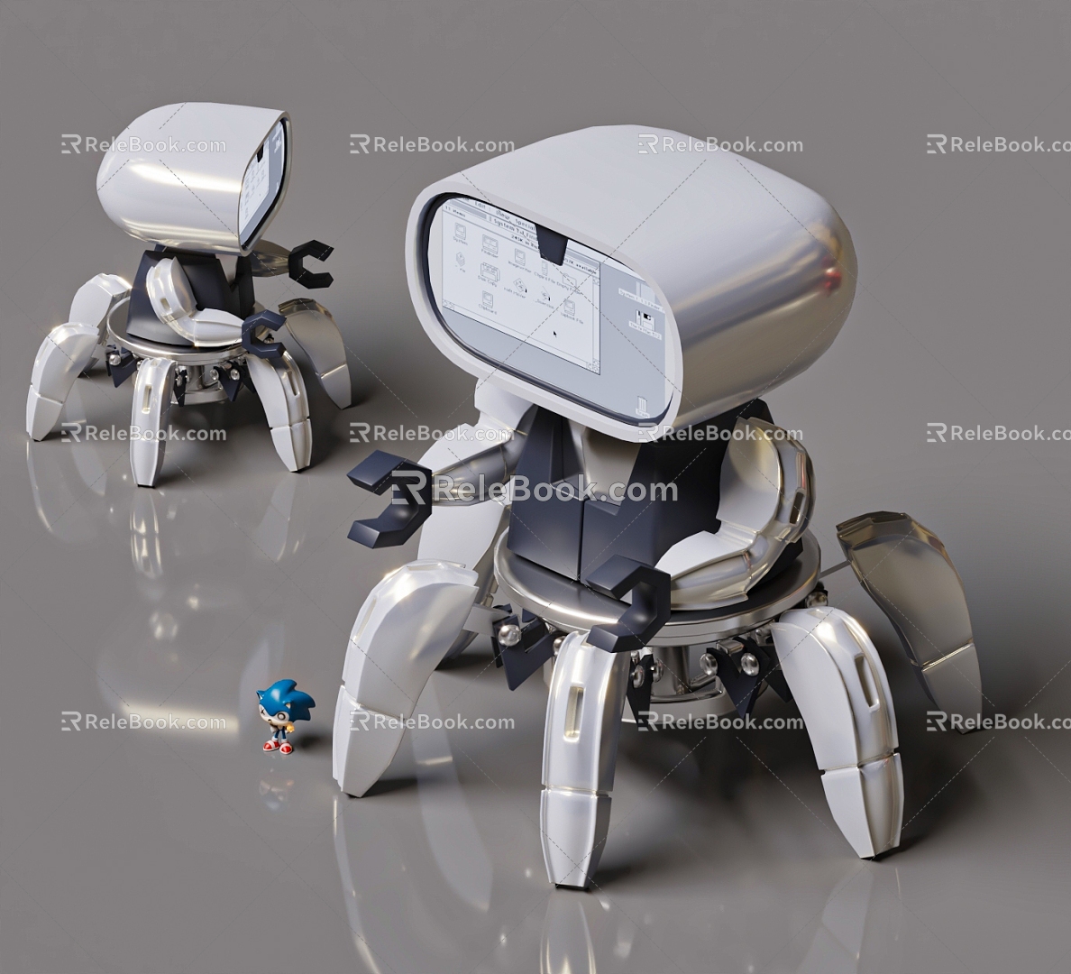 Modern robot robot ornaments 3d model