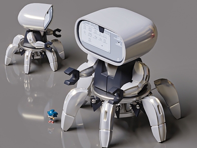 Modern robot ornaments 3d model