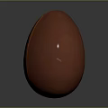 Red Egg Shaped Food With White Vertical Line In Center