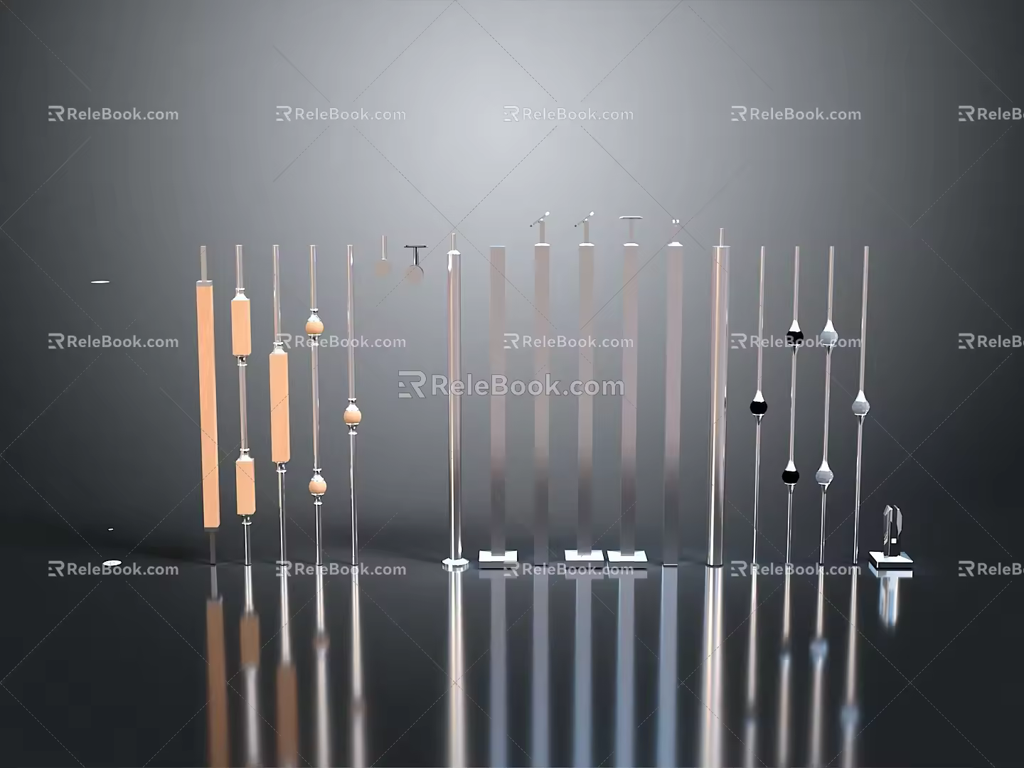 Cold weapons Sword Axe Hook Fork Spear Trident Melee Weapon Military 3d model