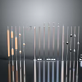Cold weapons Sword Axe Hook Fork Spear Trident Melee Weapon Military 3d model