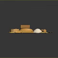 Display of Assorted Food Breads Noodles and Grains on Circular Plate