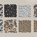 Assorted Stone Wood Samples With Diverse Colors And Textured Patterns 3d model