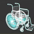 Medical Wheelchair Design With Sturdy Black Frame Armrests And Footrests