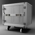 Commercial Equipment Durable Metal Storage Case With Wheels Lockable Handle 3d model