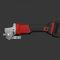 Red And Black Cordless Angle Grinder Power Tool With Handle And Disc
