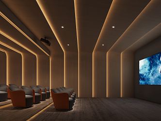 modern video room 3d model