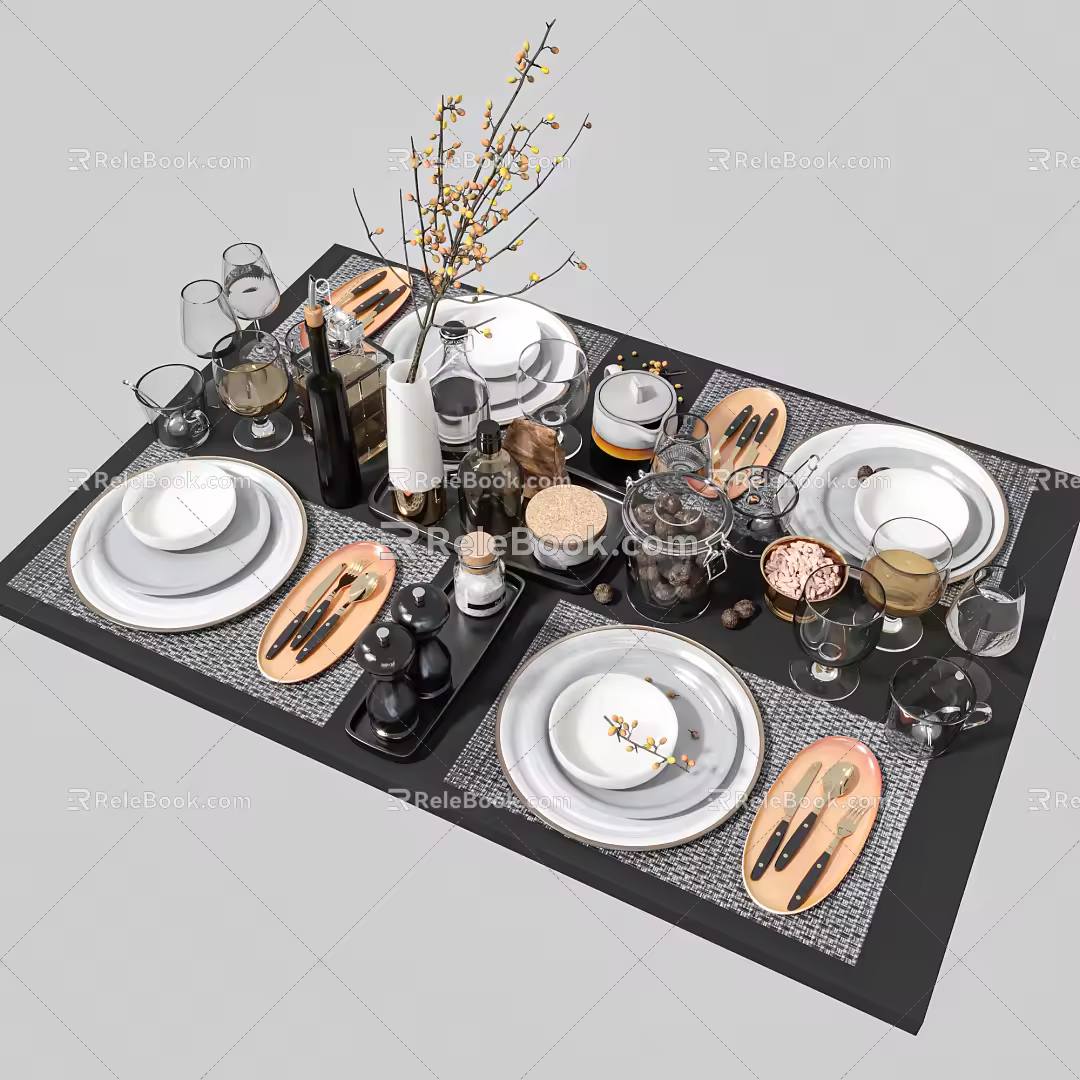 Modern Tableware Ornaments 3d model