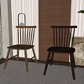 Dining chair combination 3d model