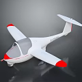 Dassault Small Airplane Model With White Body Red Wing Tips And G-BOPL Marking