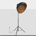 Modern Floor Lamp With Black Tripod Stand And Brown Shade Design