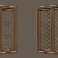 Traditional Chinese Wooden Lattice Windows With Intricate Carved Patterns And Frames