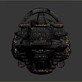 Futuristic Sci Fi Spaceship With Detailed Mechanical Structures And Glowing Accents