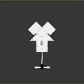 Functional Household Living Supplies Featuring White Geometric Assembly Components And Silver Rod With Black Handle