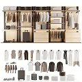 Modern Wardrobe Interior Design With Hanging Clothes Bags Shoes Drawers And Shelves