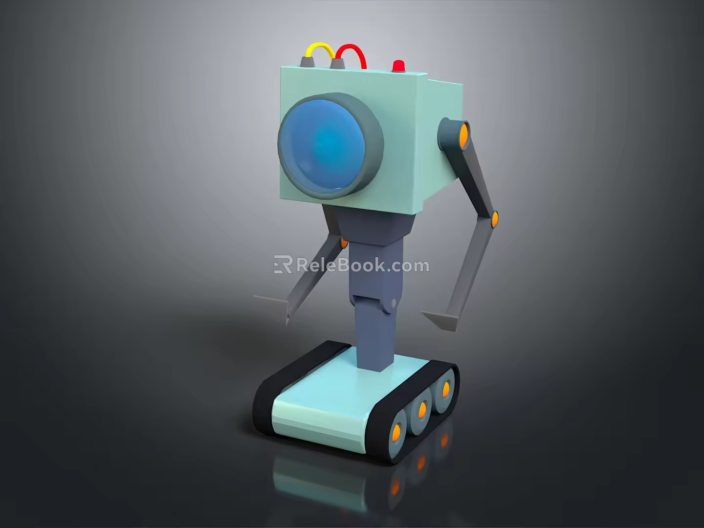 Robot Assistant Small Robot Butler Robot Butler Figure Game Figure 3d model