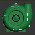 Green Heavy Duty Industrial Centrifugal Pump With Metal Flange And Bolted Structure