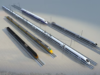 3D model of high-speed rail 3d model