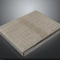 White Mattress With Crocodile Skin Texture And Stitched Decorative Middle Band Design