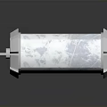 White Cylindrical Structural Component 3D Model With Textured Surface And Connecting Ends