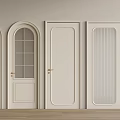 Various Swing Door Designs with Glass Panels and Solid Panel Options 3d model