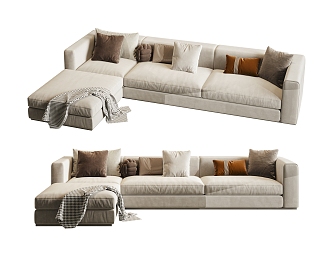 Modern Minotti corner sofa 3d model