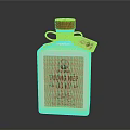 Orange Glass Bottle With Wooden Cap And Jute Rope For Tuong Nep UG KY