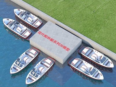 modern fast boat 3d model