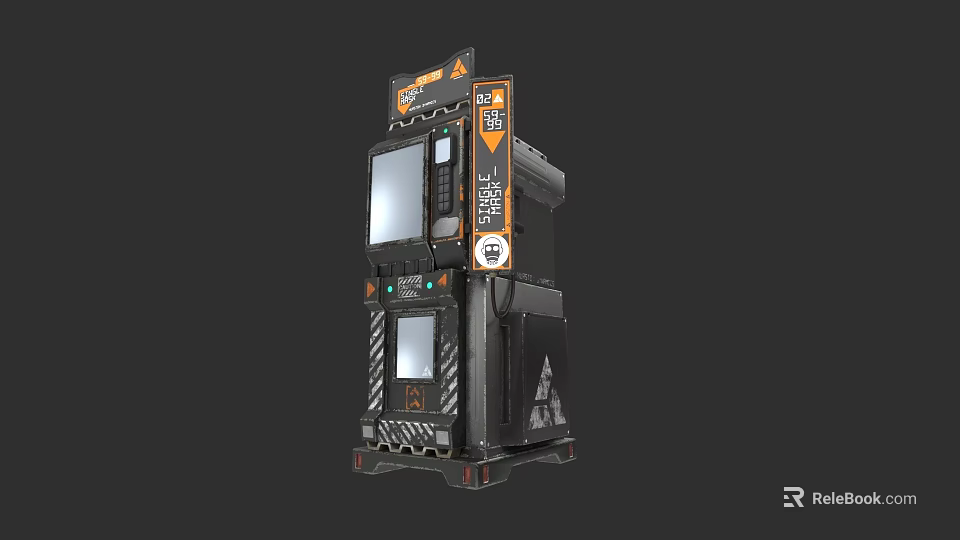 Modern Commercial Vending Machine With Digital Display Control Panel And Storage Compartments 3d model