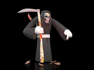 Death Skull Horror Halloween Halloween US Halloween Pushcard Death Air Model Halloween Air Model 3d model