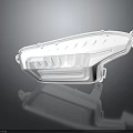 Transparent Plastic Automotive Component Cover With Ribbed Surface And Functional Design
