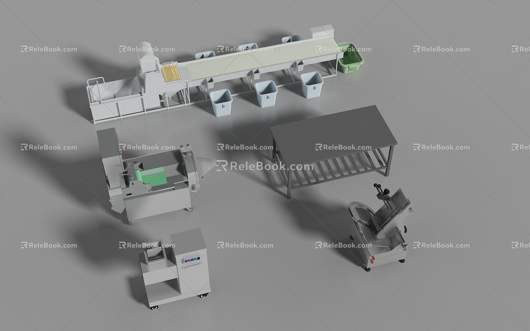 modern industrial equipment plant equipment 3d model