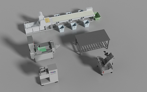 modern industrial equipment plant equipment 3d model