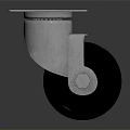 Heavy Duty Industrial Metal Caster Wheel With Square Base And Black Rubber Tire