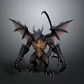 Dark Red Dragon With Muscular Body Large Wings Sharp Claws And Long Tail