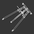 Industrial Mobile Crane Equipment with Yellow Boom Lifting Hook and Wheels Design