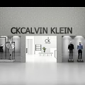 CK Calvin Klein Clothing Store With Modern Storefront Display Windows And Mannequins