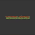 Landscaped Shrubs with Red Small Leaves on Green Grass Base Design