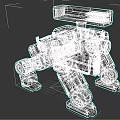 Fighter Armed Robot Military Quadruped Machinery 3d model