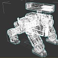 Fighter A Armed Robot Military Quadruped Machinery 3d model