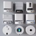 Smart Machines Featuring Various Automatic Dispensers And Robotic Vacuum Cleaners 3d model