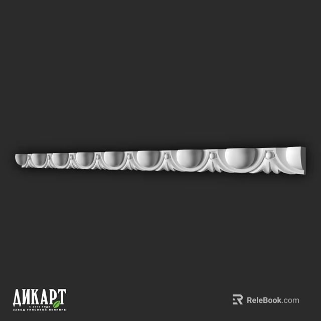 Decorative Architectural Component With Continuous Curved Grooves And Sleek Design 3d model 