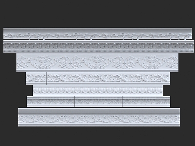 Gypsum Line Corner Waist Line 3d model